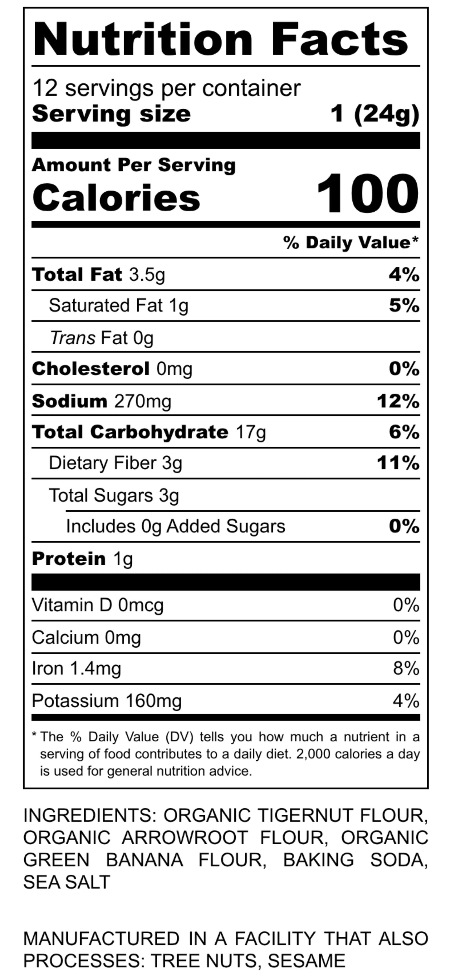 Banana Tigernut - Vegan Grain-Free Muffin & Bread Mix